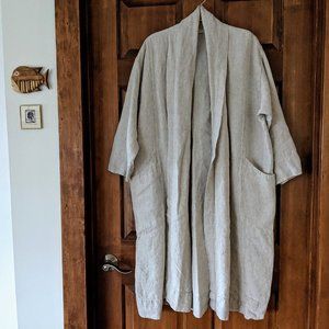 Elizabeth Suzann Clyde Trench in Flax Linen